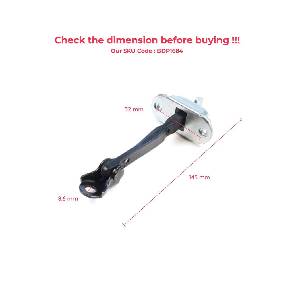 EDP1684-1 2 Pieces Rear Door Hinge Brake Stop Check Assy Limiter Strap for Mitsubishi Outlander MK3 GG GF ASX MK1 GA Delica D:5 RVR MK3 GA 5732A157