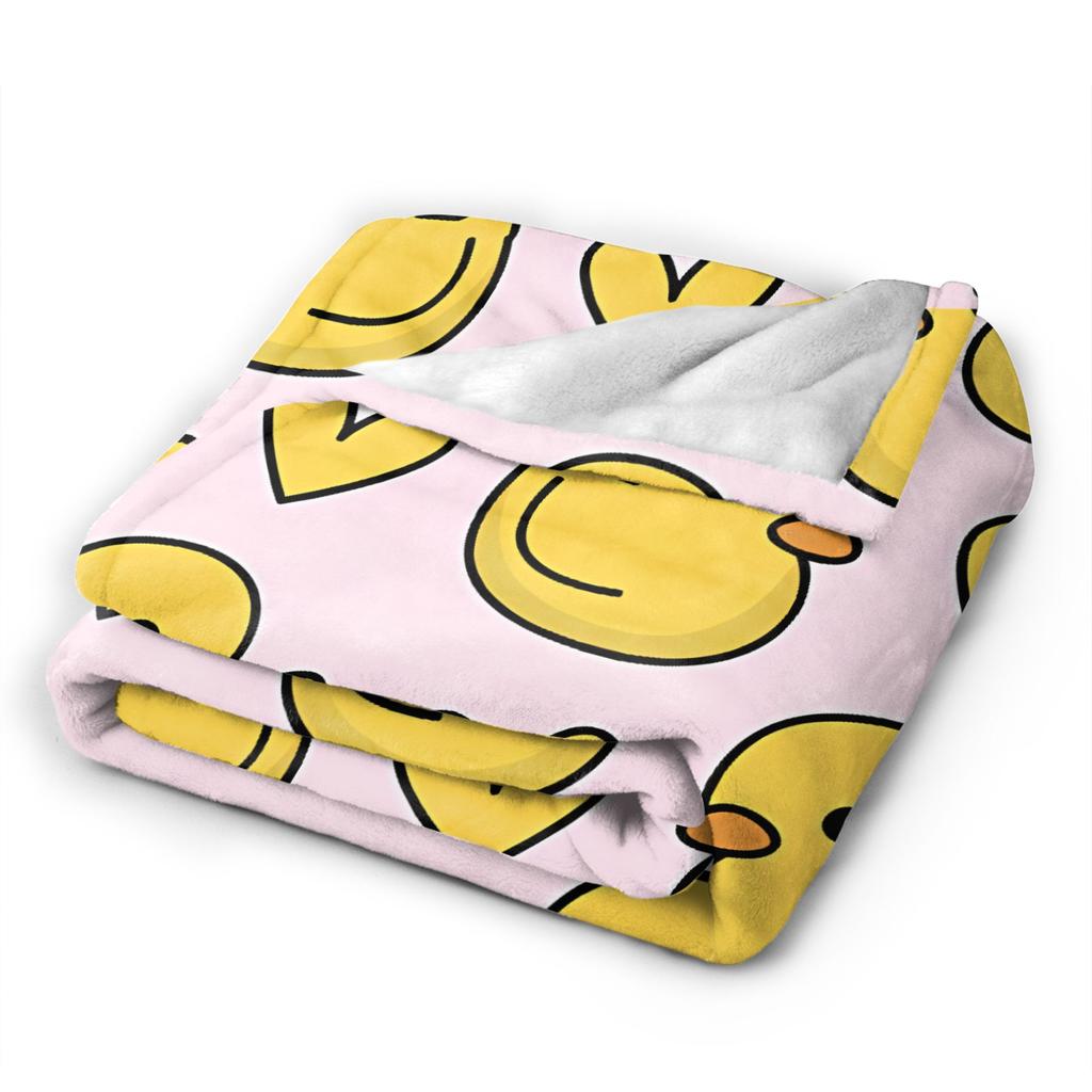 Yellow Duck Super Soft Blanket Kids Adult Plush Throw Blanket Fluffy Couch Bed Flannel Bedspread Sofa Bed Cover