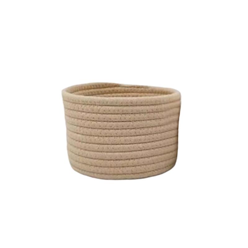 Ručně vyráběné tkané bavlněné lano Tkaný úložný koš Stolní organizér Sundries Hračky Kosmetika Klíče Svačiny Krabice Sundries Organizer