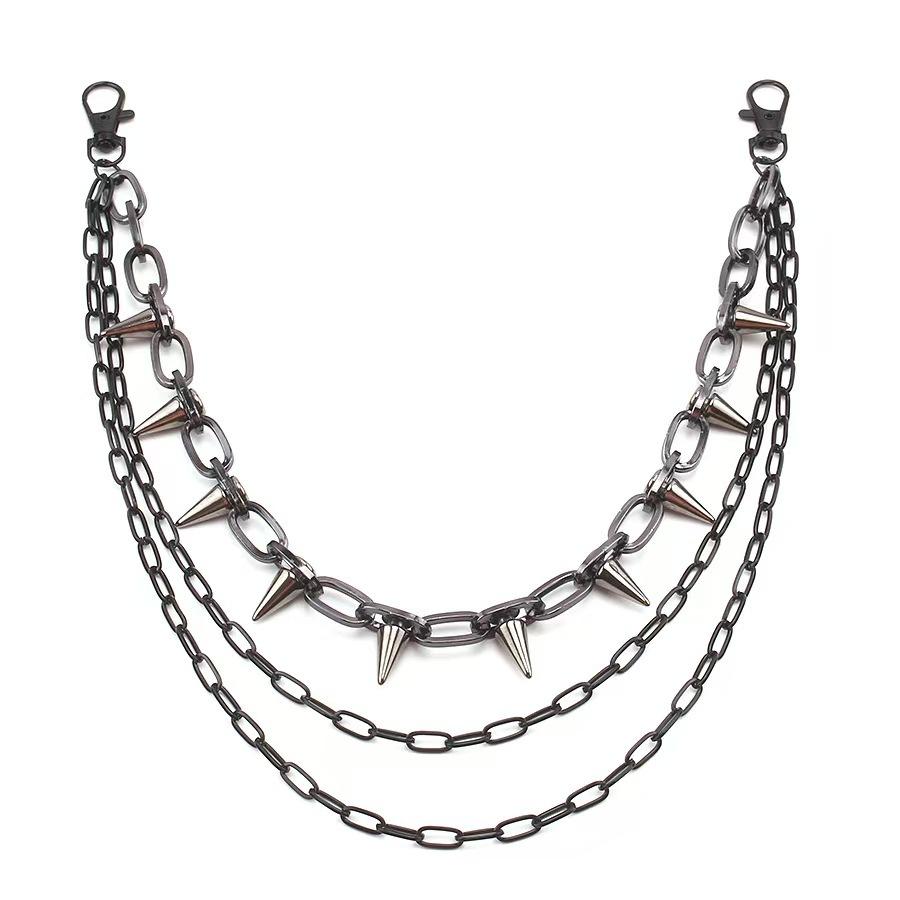 Übertriebene und scharf gemusterte Jeans-Kette, Retro und Coole Rock- und Hip-Hop-Stil Taillenkette