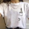 Korean Style Casual Short-Sleeved T-Shirt for Women Spring/Summer Cartoon Panda Print Loose Base Shirt Polyester Fabric