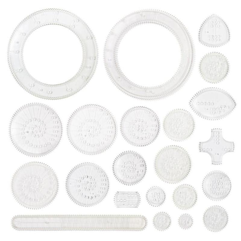22PCS Funny Spirograph Drawing Toy Set – Interlocking Gears & Wheels, Geometric Ruler, Creative Educational Kids  Toy
