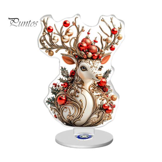 Stable Rotating Base Ornaments Christmas Acrylic 360 Degree Ornament, Double-sided HD UV Printed Angel Figurines Religious 2D Decorative Item