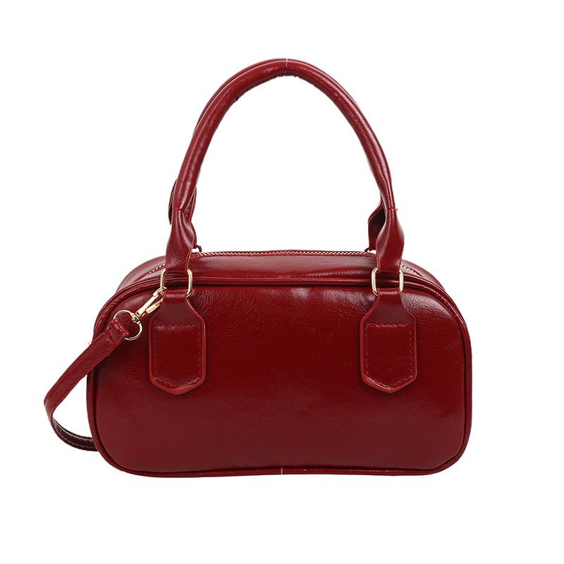 Retro Pendling Stor Kapasitet Skulderveske Høst og Vinter Ny Boston Håndveske Koreansk Crossbody-veske