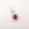 Natural Pink Rubellite Gemstone 925 Sterling Silver Jewelry  Zircon Pendant CZP-6-12