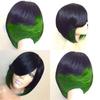 Elegant Short Mix Color Hair Wig With Natural Straight Synthetic Hair For Cosplay