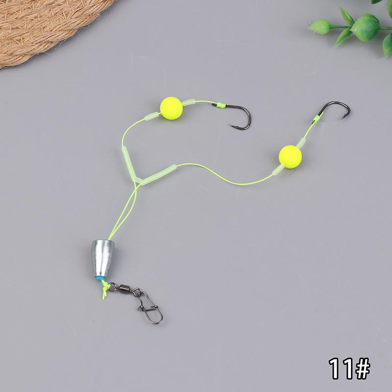 

1Pc Double Hook Fishing Hair Rigs Hook Reverse Bottom Line Suspension Carp Fishing Hook Ready Made Anti Bottom Carp Rigs Hook 11