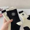 Autumn Women Socks Korean Style Lolita Camellia Sweet Socks Breathable Girls