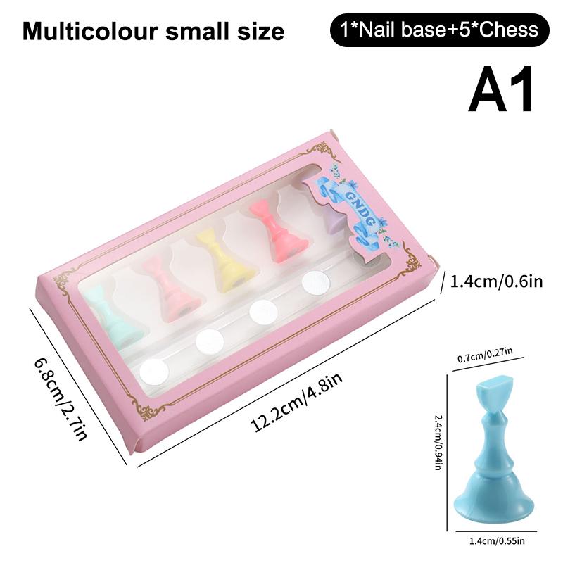 1 Set Colorful Plastic Magnetic Nail Display Stand Tips Holder Beginner Nail Training Board for Practice Manicure Salon