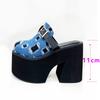 New Style Designer Women's Slippers for Large-sized Women Wear Slippers of Size 34-43 Summer 11cm Thick-bottomed Zapatos Mujer