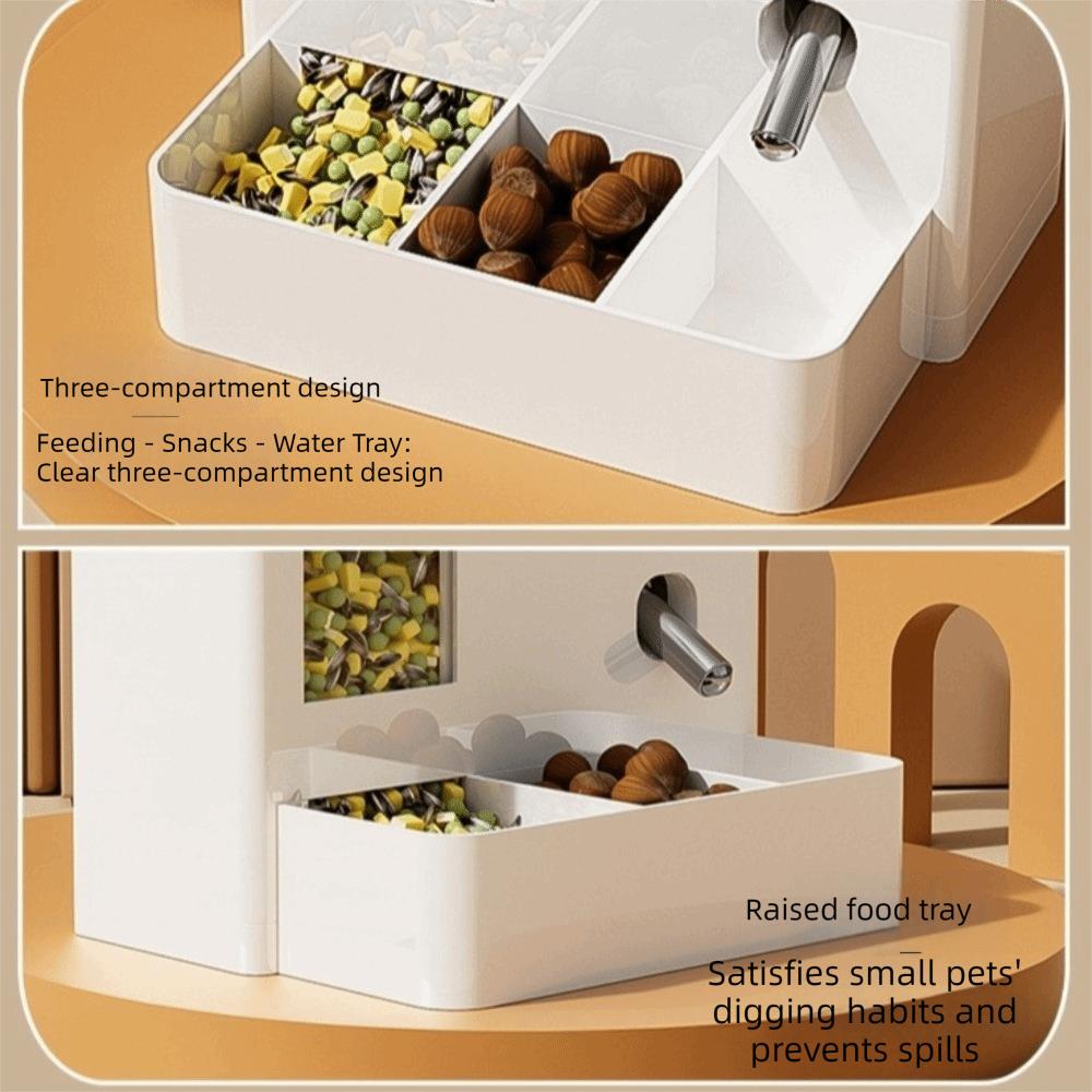 Large Capacity Automatic Hamster Feeder Leak Proof No Drip Pet Drinking Fountain Removable Plastic Pet Water Kettle