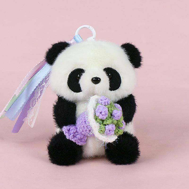 Premium Scented Panda Pendant Backpack: Dressed-Up Panda Doll In Various Styles