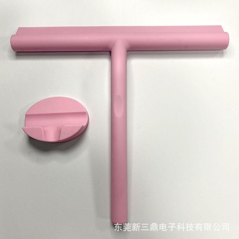 Shower Squeegee Glass Clean Scraper Washing Wiper Hanger Floor Window Cleaning Household Water Wall Hanging Mirror with Handle