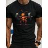 Funny Strong Ant Weightlifting printing Men's T-shirt Fashionable Summer Breathable Daily Fitness Running