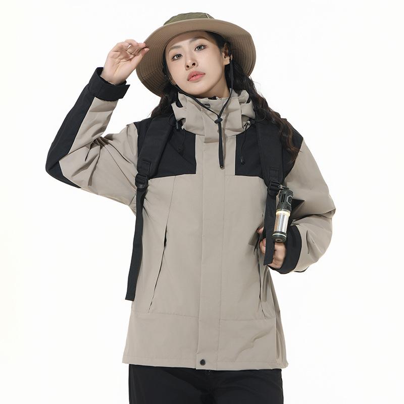 Men Color Blocking Splicing Women Assault Jacket Functional Pocket Outdoor Sports Style Unisex Hiking Jacket