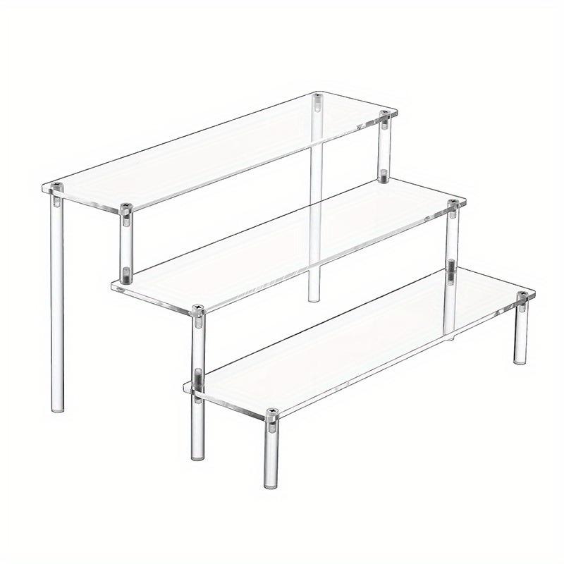 1 sada průhledný akrylový stojan na parfémy, organizér, 3patrové podstavce na cupcakes pro jídlo, pro použití na stůl, figurky