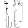 Colonne de douche crometta s 240 - hansgrohe - sans robinetterie - ecosmart - chromé