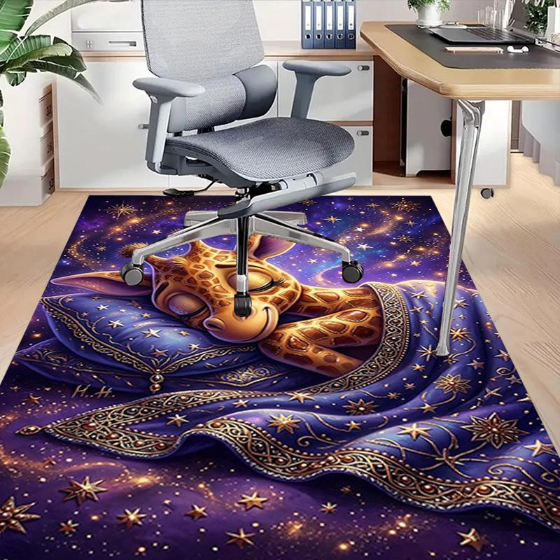 1PC Giraffe Starry Non-Slip Floor Carpet Compatible for Office&Living Room&Bedroom&Dining room - Soft & Pattern-G0399