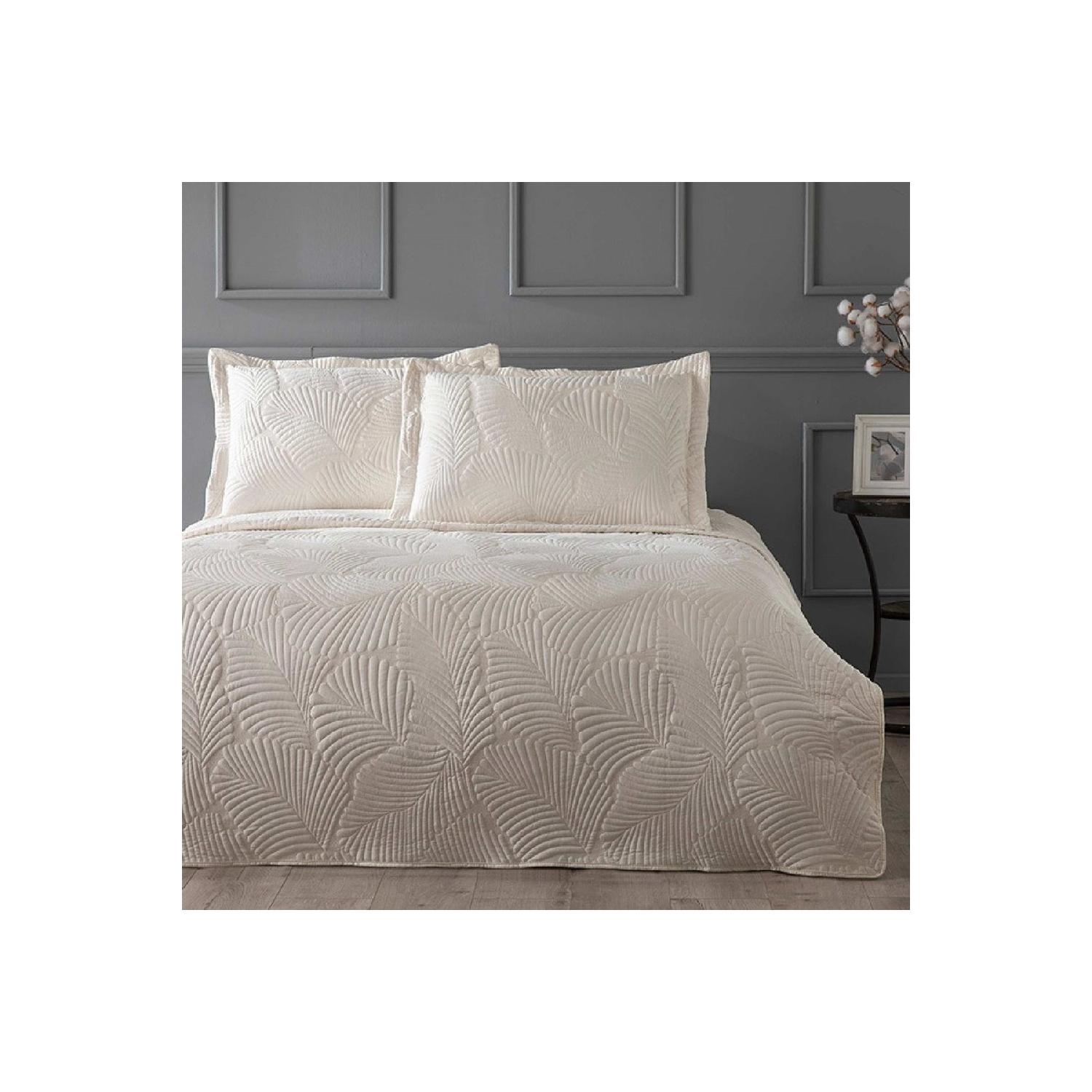 

Leaf Double Bed Cover Set Ecru екрю