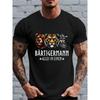 Men'S "Bearded Tough Guy All-Rounder" Graphic T-Shirt, Fun German Power Animal Style Short Sleeve, Casual Summer Versatile Top
