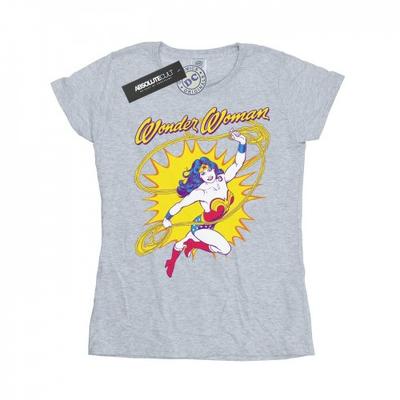 Womens/Ladies Wonder Woman Leap Cotton T-Shirt