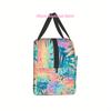 1pc Tropical Leaf Lunch Bag for Adults - Small Square -Friendly Lunchbox Carrier with Handle, Stylish Soft Lunchbox for Men & Wo