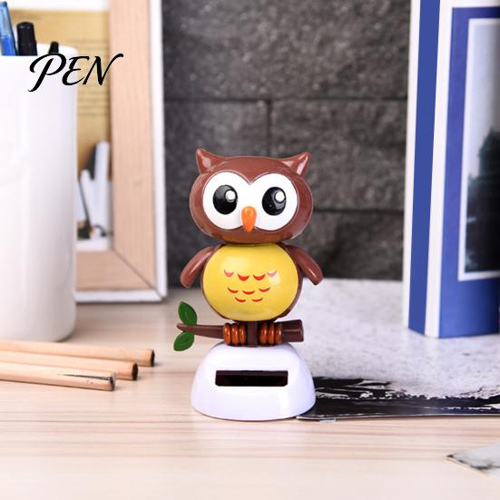 Stable Base Car Ornament Funny Solar Dancing Duck Toys, Creative Fun Swinging Colorful Owl Decorations Desktop Ornaments Interior Fatigue Relief