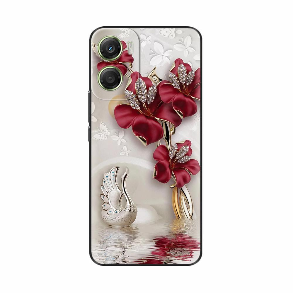 Per Motorola Moto G06 Custodia Carina Dinosauro Cartone Animato Copertura Morbido Silicone Custodie per Telefono per Moto G06 Custodia Power Antiurto TPU Coque