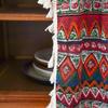 Bohemian Cabinet Curtain Dust-Proof Partition Short Curtain Homestay Small Window Curtain Fabric Half Curtain Door Curtain Shoe Cabinet Curtain