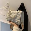Women Rhombus Shoulder Bag Luxury Chains Design Messenger Handbag Flap Small Square Bag