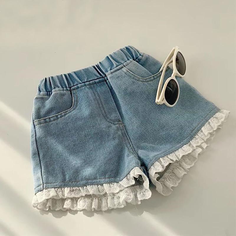 Neue Mädchen Jeansrockhosen Sommer Ausländische Shorts Kinder Faltenhosen Mode Koreanische Version von Kinderkleidung