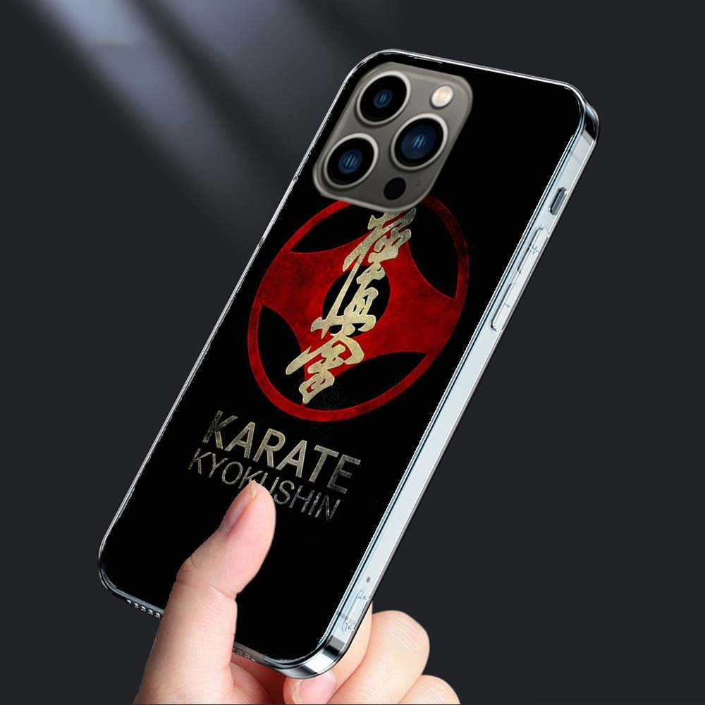 Oyama Kyokushin Karate Phone Case For Iphone 16E 15 Pro 14 Plus 17E 16 17 Pro Max Air 11 12 13 Mini Shockproof Capa Cute Cove