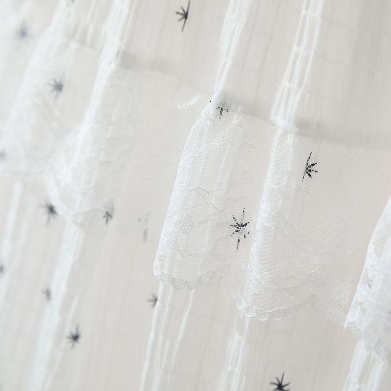 Fashionable Chiffon Floral Midi Skirt Women's Summer Patchwork Ballet Style Lace Cake Skirt A-line Medium Length Skirt