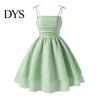 Mädchen Sommerkleid A-Linie Spaghettiträger Festlich Ärmellos Mode Outfit Midi Party Prinzessin für 8-14 Jahre Niedlich Und Süß
