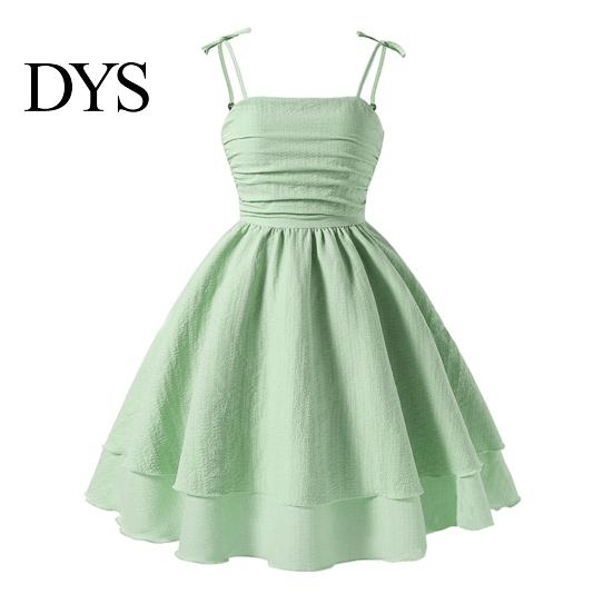 Mädchen Sommerkleid A-Linie Spaghettiträger Festlich Ärmellos Mode Outfit Midi Party Prinzessin für 8-14 Jahre Niedlich Und Süß