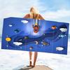 Cooles Galaxie-Planeten-Astronauten-Mikrofaser-Strandtuch Extra Groß Sandfrei Ultra Saugfähig Großes Blaues Pooltuch zum Sonnenbaden