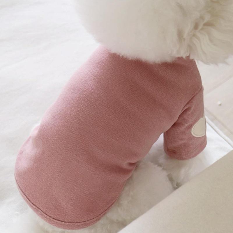 Psí mikina pro malé a střední psy Teplé tričko pro mazlíčky Oblečení pro psy s potiskem srdce Kočičí štěněcí outfit Psí mikiny pro Teddy