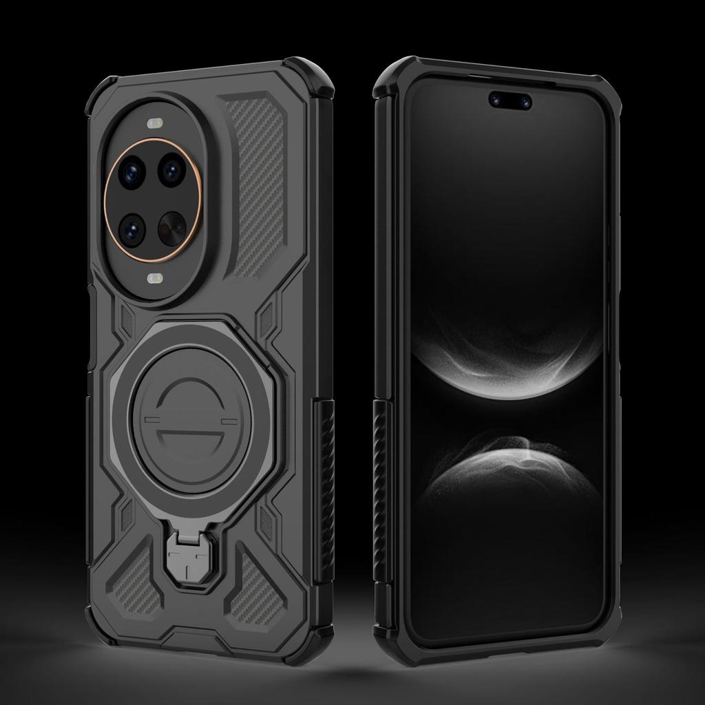 Huawei Nova 14 Ultra Magnetic Ring Case 360° Rotatable [Military-Grade Drop Protection] + Metal Plate for MagSafe Phone Case