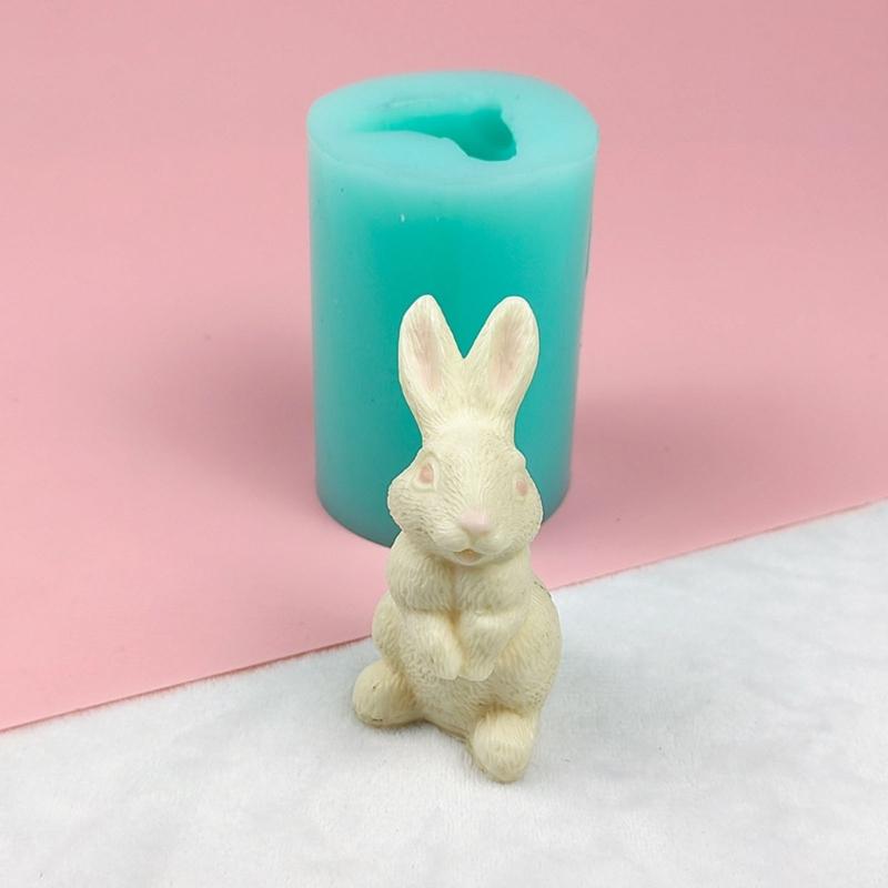 3D Easter Rabbit Silicone Candle Mold for Resin Clay Chocolate Decorating Tool