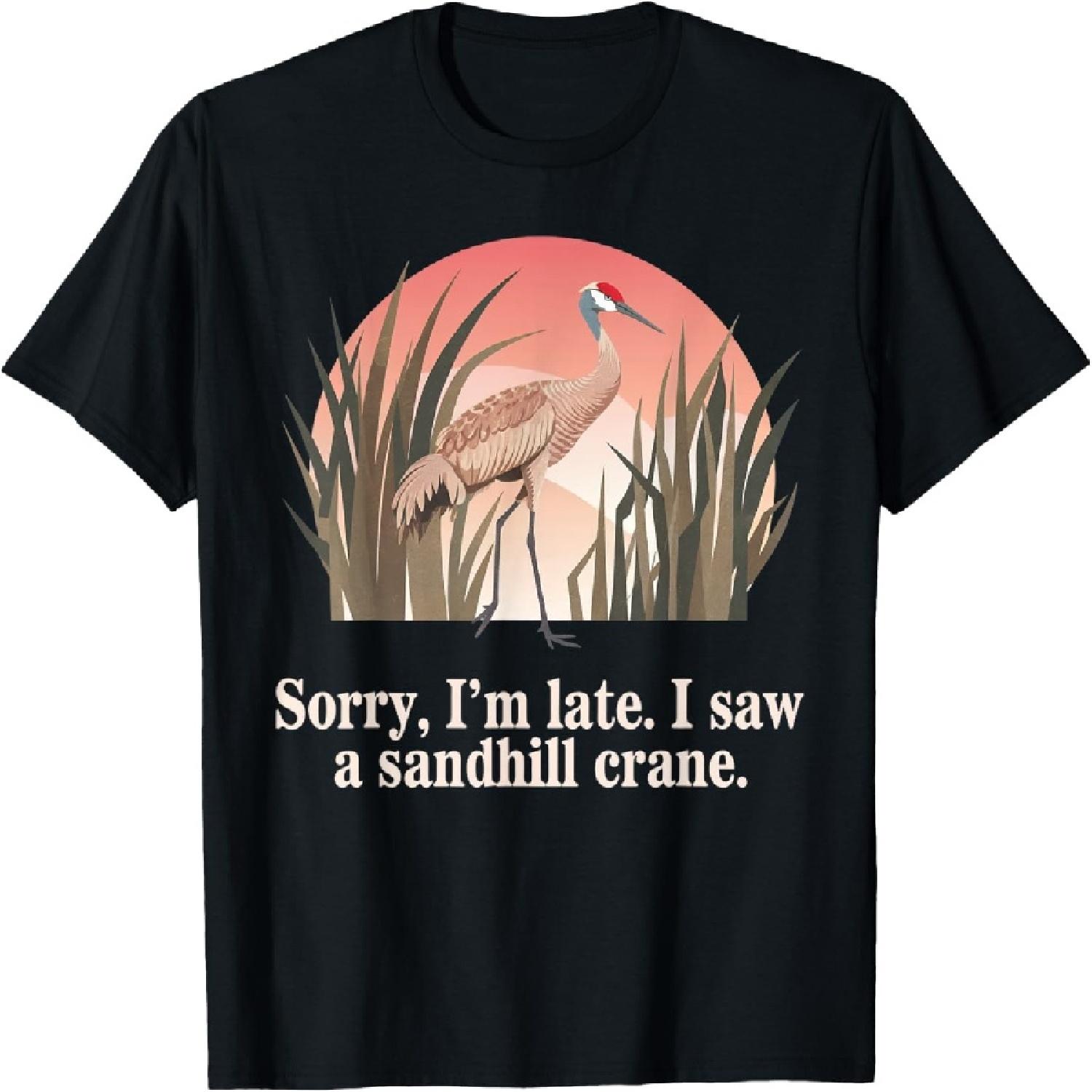 Sandhill Crane – Majestic Bird Lover Design T-Shirt S