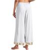 Womens Worship Praise Dance Pants Elastic Waist Metallic Shiny Trim Wide Leg Pants Loose Trousers