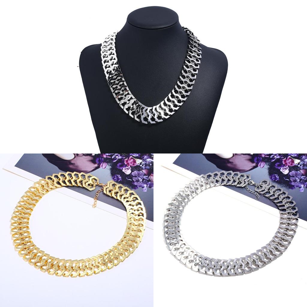 Vintage Geometric Alloy Chain Necklace With Talisman Pendant For Women