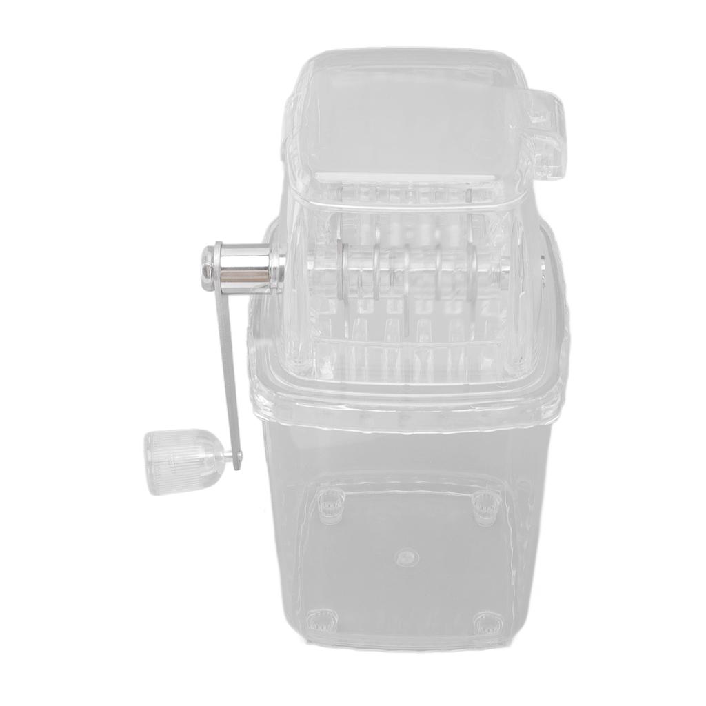 Manueller Eiscrusher Klein Tragbarer Hobel Handbetriebene Schneeeiskonus-Maschine für Zuhause Transparent
