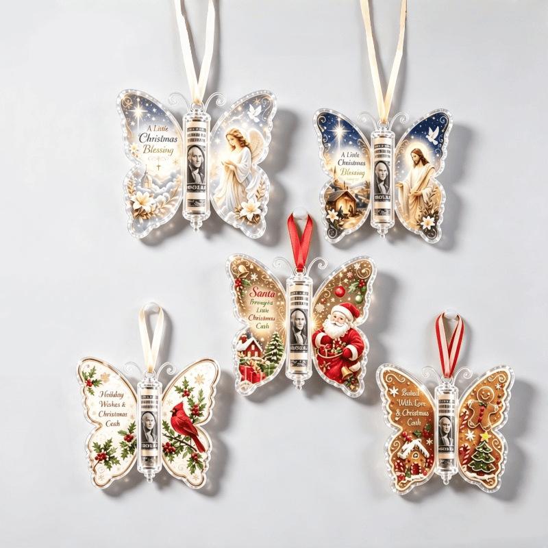 Christmas Cash Gift Ornament Money Holader Hanging Ornament Christmas Tree Pendants Xmas Tree Accessories New Year Gift