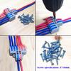 Cable CTRICALVER Lever Shiny Wire Fast Spring Lever Connectors with Fixing Screws Connectors, Connectors, Plug-in Terminals, Connectors, 2-in 6-out