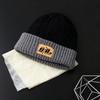 Winter Keep Warm Double Sided Knitted Mao Line Hat Men Women Autumn and Winter Versatile Ear Protection Baotou No Eaves Knitted Cap