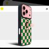 Simple Lattice Hit Color Grid Pattern Phone Case for For Iphone 16 15 14 13 17 Pro Max Invisible Silicone Ring Holder Cover