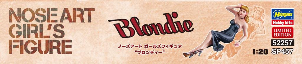 Hasegawa Nose Art Girls Figur Blondie Resinfigur Plastikmodell Abziehbild SP457 1/20 &