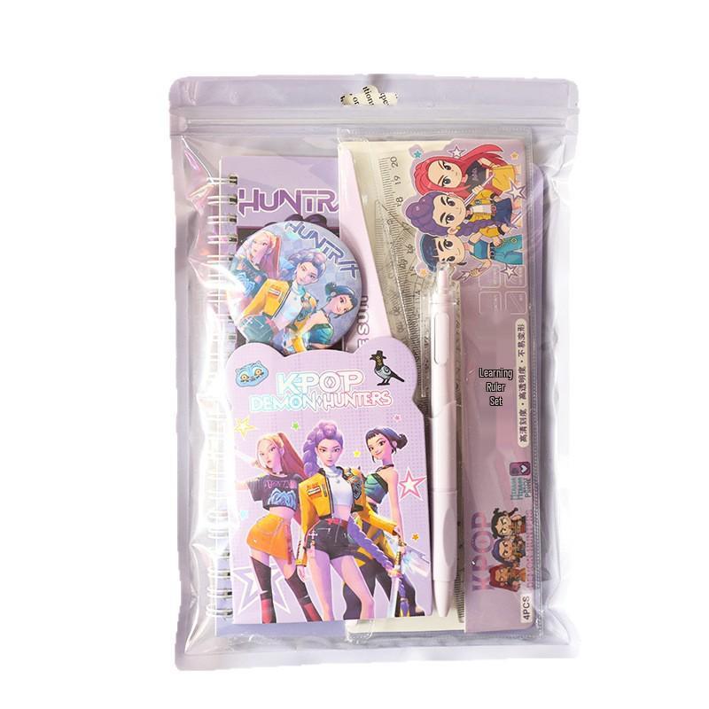 Demon Hunter Girl Group Stationery Set: Practical Gifts & Rewards for Primary Students