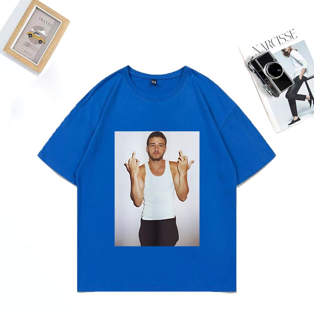 Justin Timberlake Crop Top Graphics Tshirt Unisex WOMENs Vintage Hip Hop Streetwear Unisex Clothing Cotton Short Sleeve T Shirts